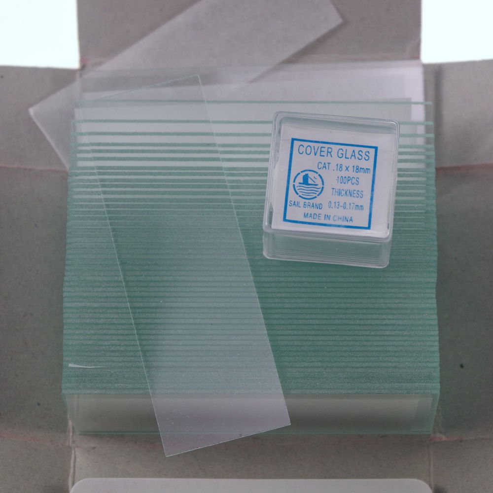 200pcs 18x18 microscope slides 50pcs clear & cover glass slips