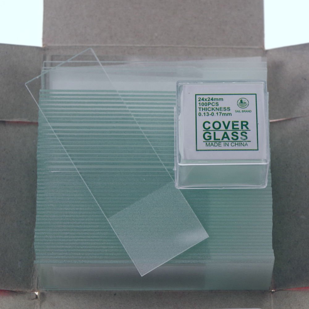 200pcs 24x24 microscope slides 50pcs frosted & cover glass slips