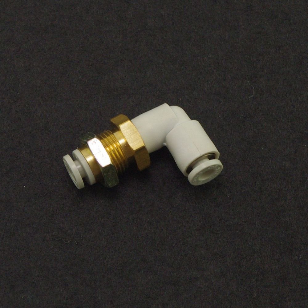 (5) One Touch Connectors Bulkhead Male Elbow Union 12mm Replace SMC KQ2LE12-00
