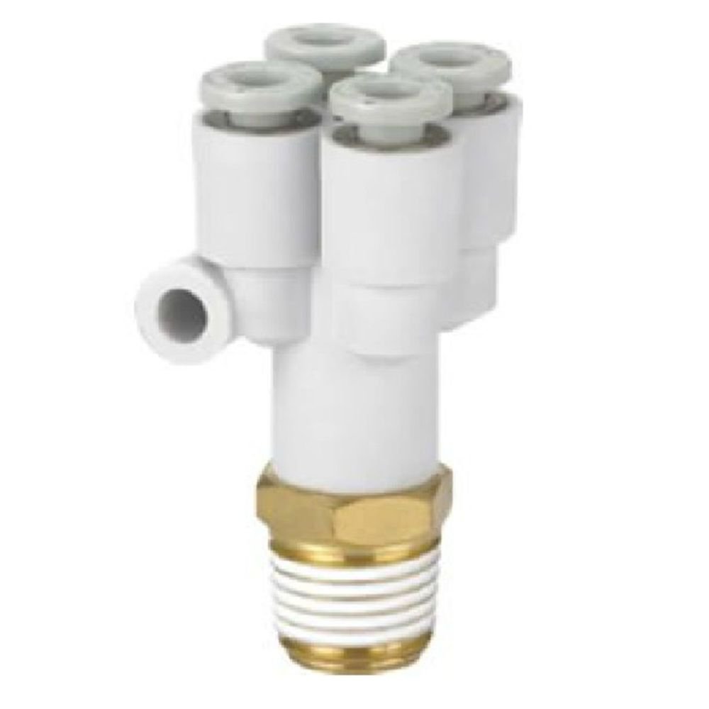 (5) Tube Push In Reducer Connector Double Branch Y Union Replace SMC KQ2UD06-01S