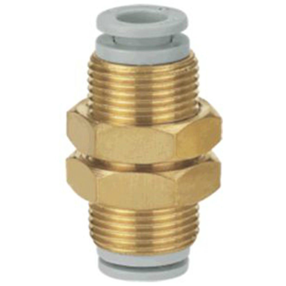 (5) One Touch Connectors Brass Bulkhead Union 16mm Tube Replace SMC KQ2E16-00
