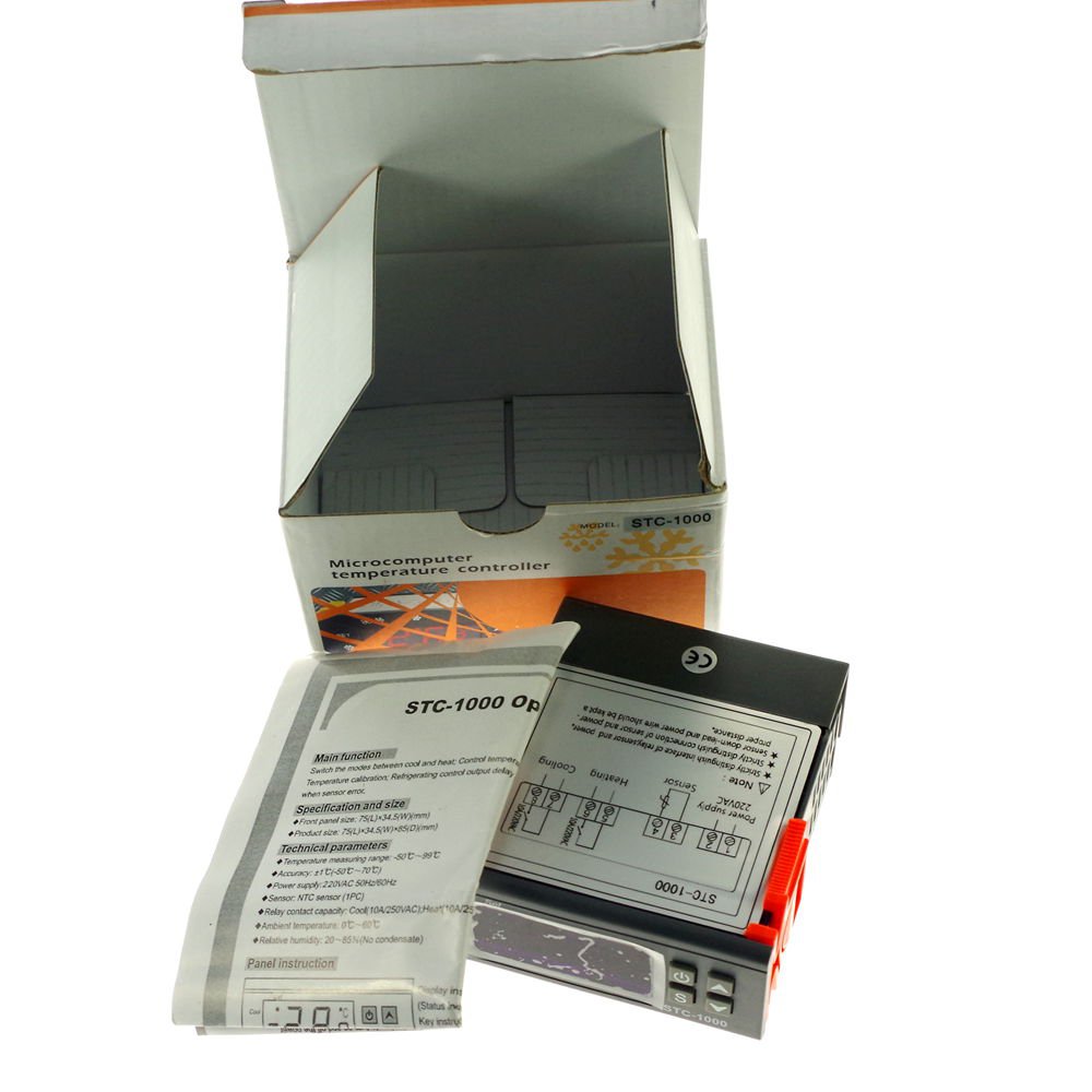 Microcomputer Temperature Controller STC-1000 Kitchenware with sensor 110Vac