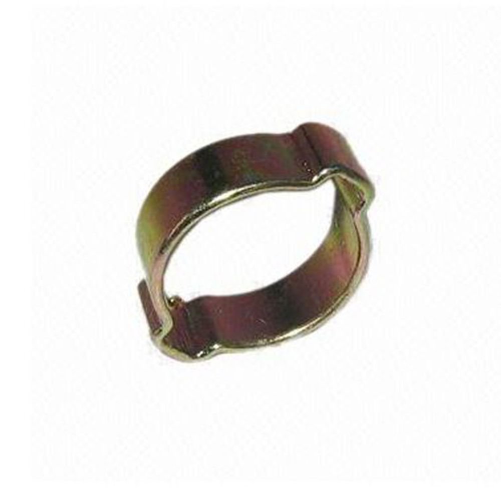 (10) Steel Double Ear Crimp O Clips Air Fuel Hose Pipe Clamps Size 5-7mm