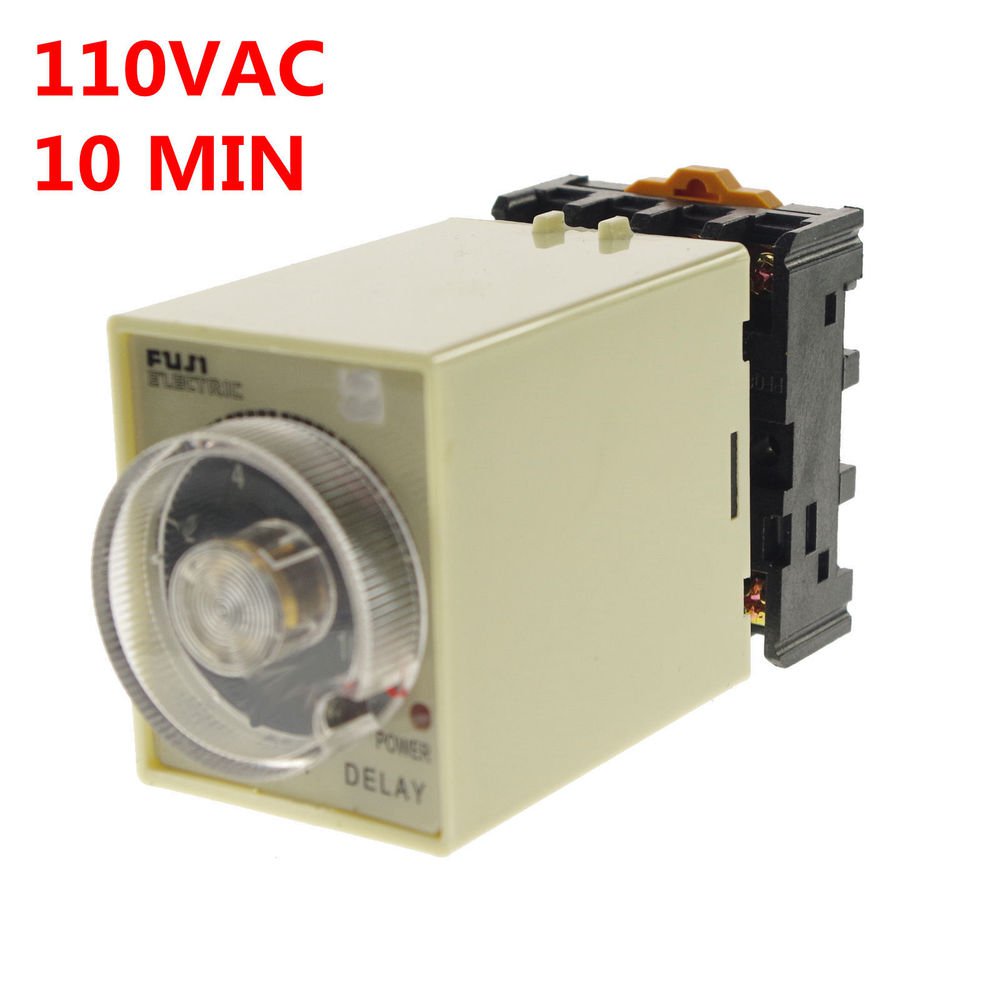 1PCS 110V Power off delay timer time relay 0-10min with PF083A Socket Base