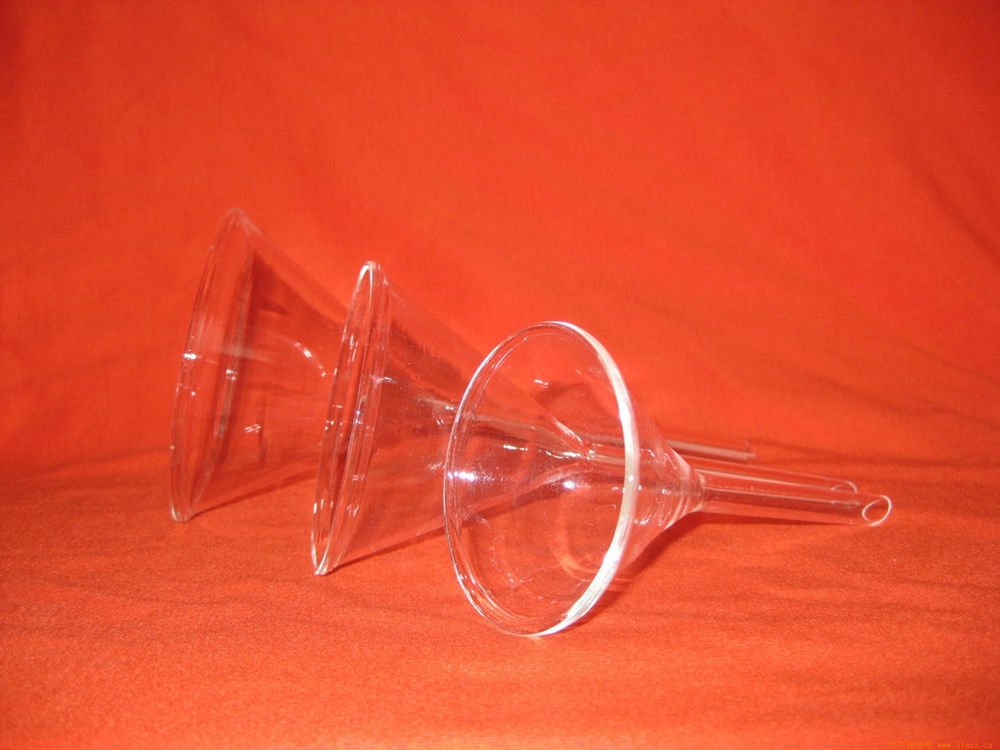 lot8 50mm funnel lab short stem thick glass