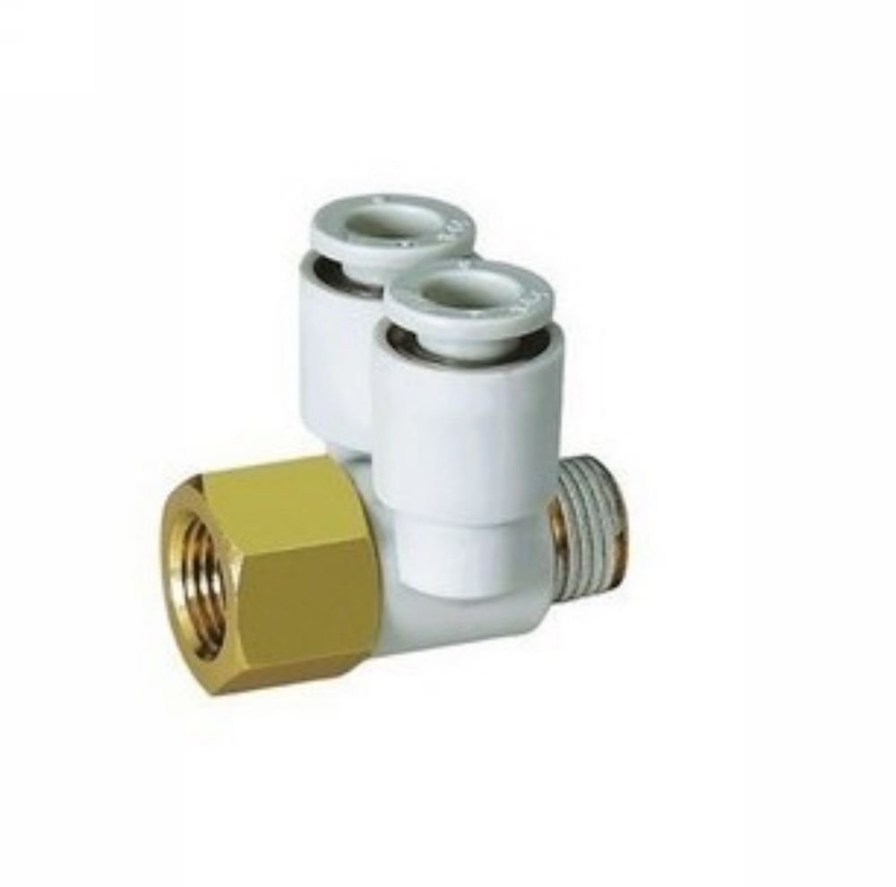 (5) Universal Male-Female Branch Union Elbow Connector Replace SMC KQ2ZF06-01S