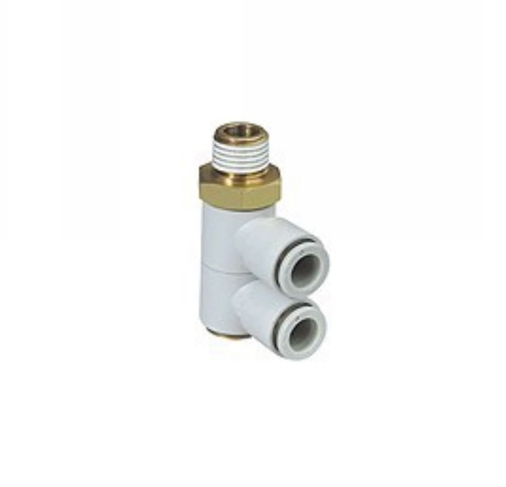 (5) One Touch Universal Male Double Elbow Connector Replace SMC KQ2VD04-M5