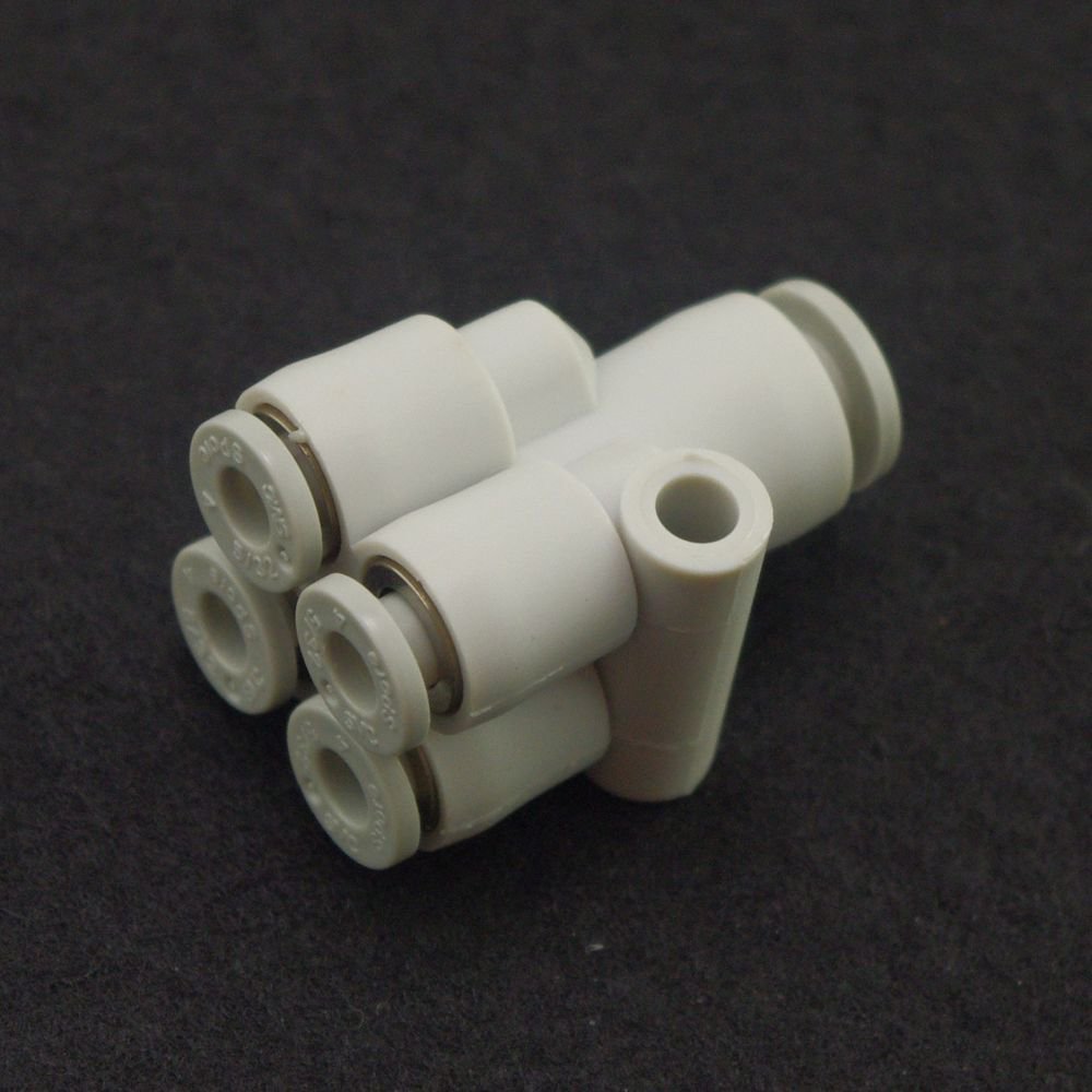 (5) Tube Push In Reducer Connector Double Branch Y Union Replace SMC KQ2UD04-06