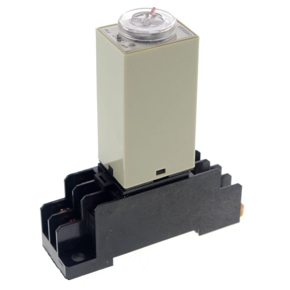 110VAC 0.1-1S H3Y-2 Power On Time Delay Relay Solid-State Timer DPDT Socket Base