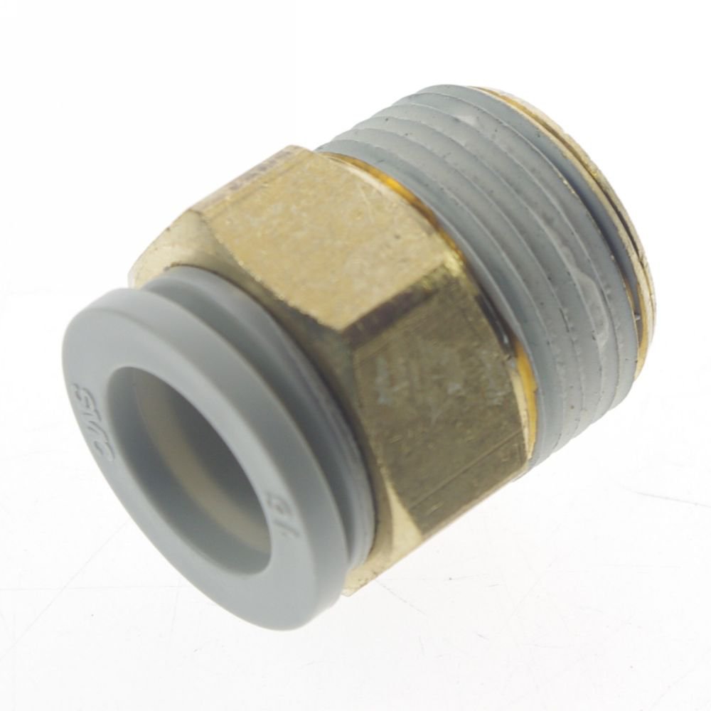 (5) One Touch Brass Male Tube Straight Union Connector Replace SMC KQ2H16-06S