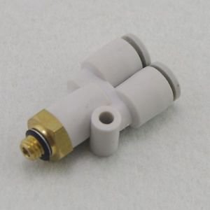 (5) One Touch Push In Branch Union Y Tube Connectors Male Replace SMC KQ2U04-M5