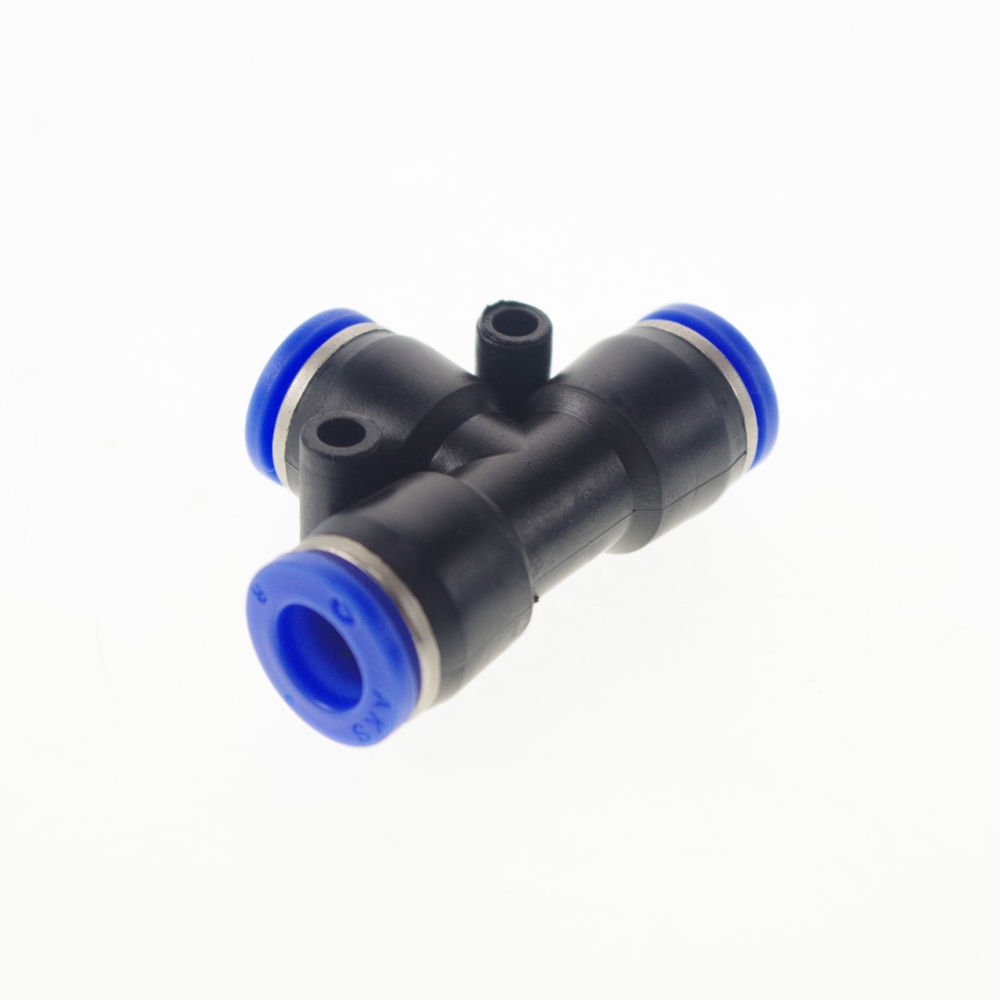 10pcs Tube OD 6mm Plastic Push In Equal Tee Pneumatic Quick Connector Fitting