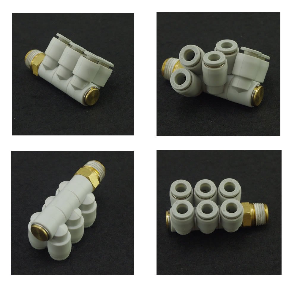 ï¼5ï¼ one touch Triple Branch Universal Male Elbow Replace SMC KQ2ZT10-02S
