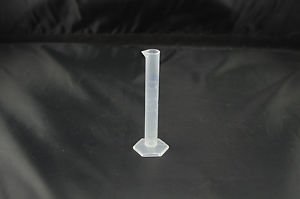 lot20 25ml Graduated Cylinder Plastic Hex Base white scale free shipping