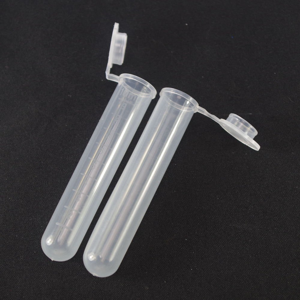 lot2 10ml Plastic test tubes centrifuge tubes round bottom