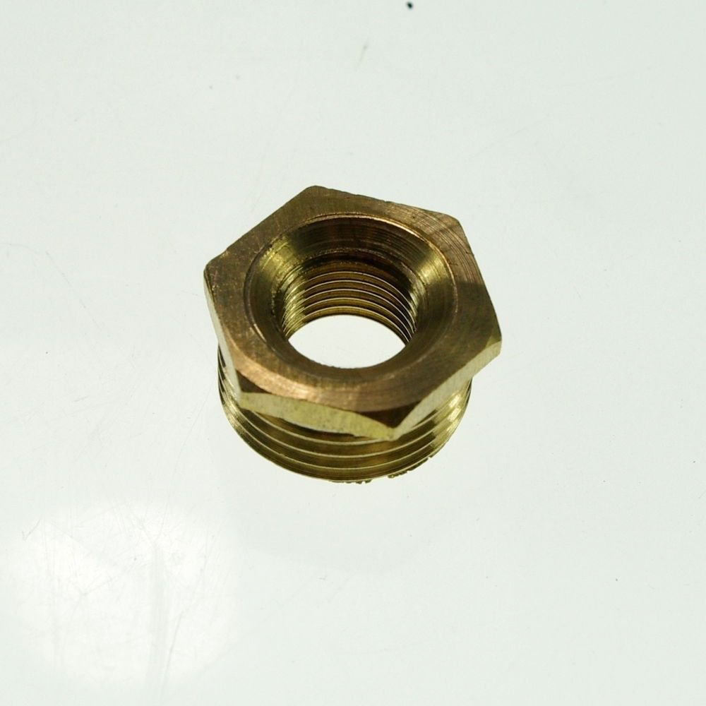 2PCS Brass 3/4" Male x 1/2" BSPP Connection Female Adapter Reducer Bushing