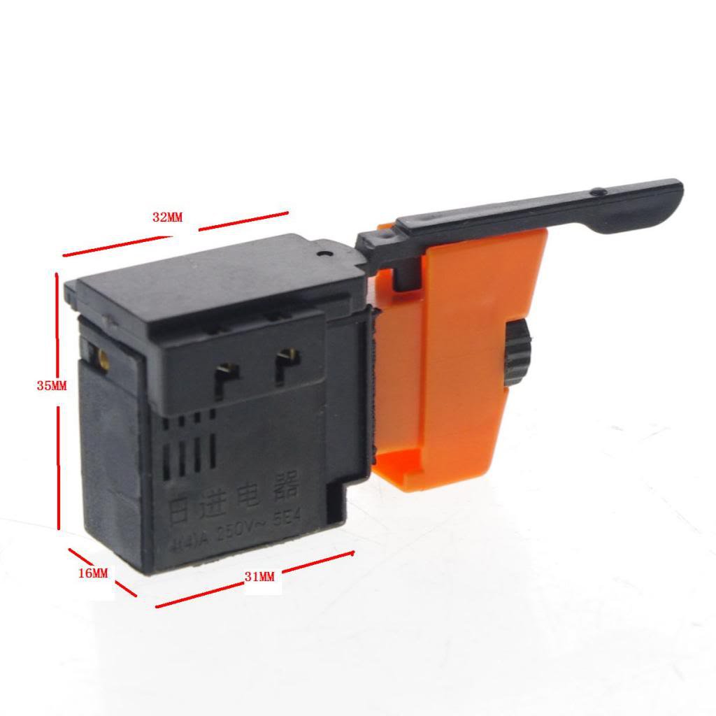 250V Lock on Power Tool Electric Hand Drill Speed Control Trigger Switch