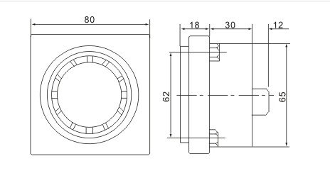 24VDC 80dB Mini Industrial Panel Alarm Electronic Buzzer Concealed Installation