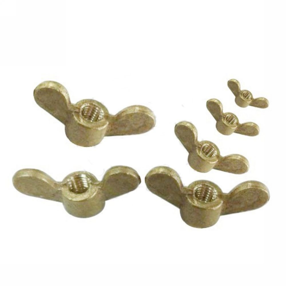 (10) Brass Wing Nuts Thumb Butterfly M4 Metric Threaded