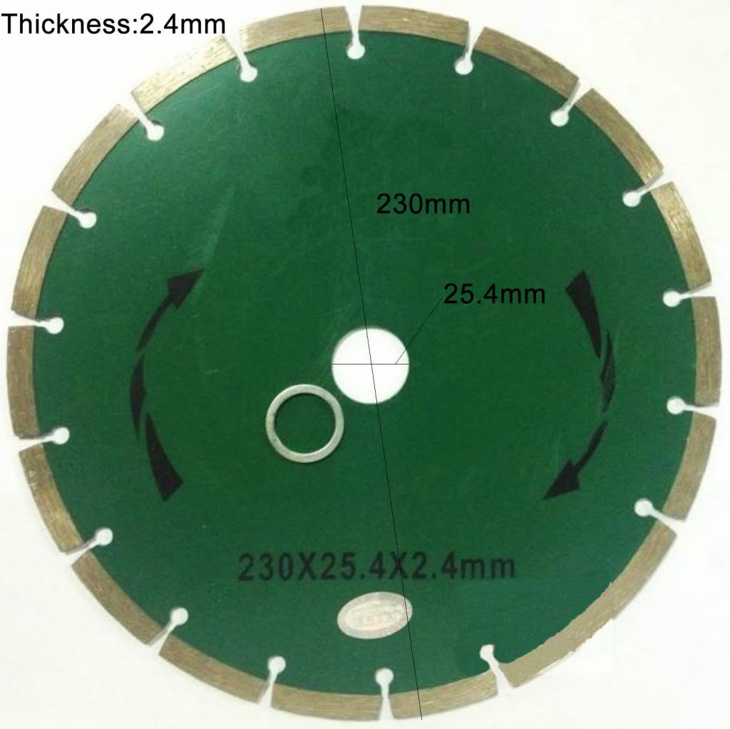 230*25.4*2.4mm Diamond saw blade Cutting marble, granite tile