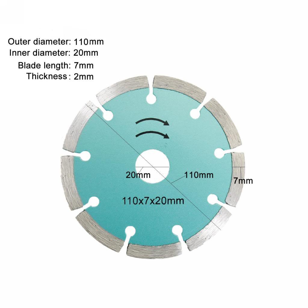 110*7*20 mm Diamond saw blade Cutting marble, granite tile
