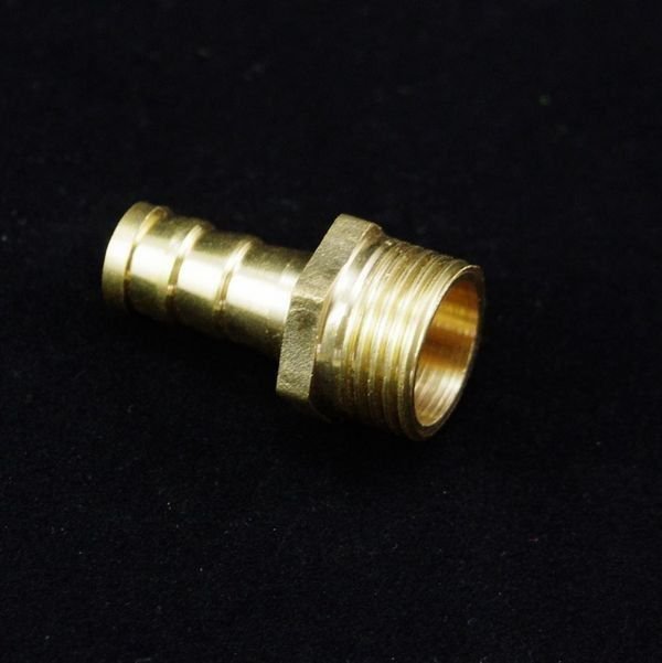2PCS 1/2" BSPP Connection Male-19mm barbed Hose Brass Pipe Connector Adapter