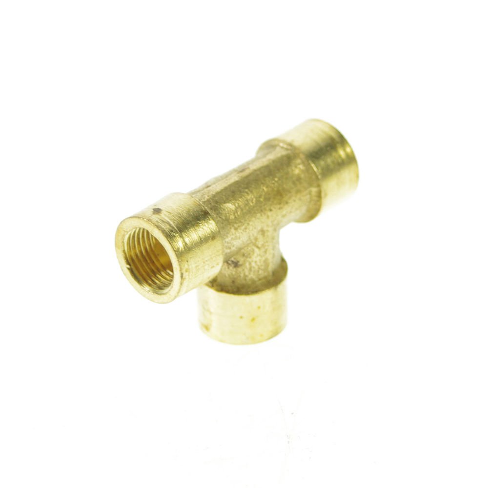 2PCS 3 Ways 1/8" Tee Female BSPP Connection Brass Coupler Adapter
