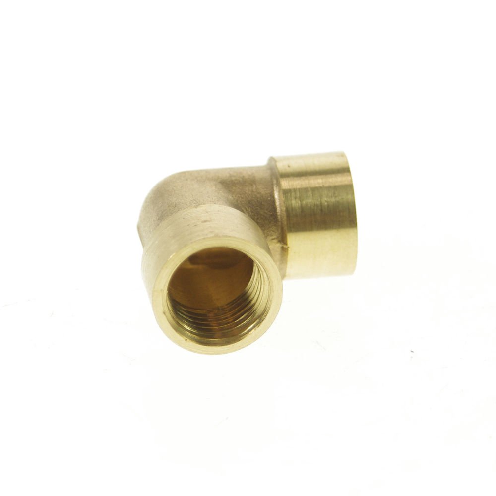 2 PCS 1/4" BSPP Elbow Female Pipe Brass Adapter Coupler