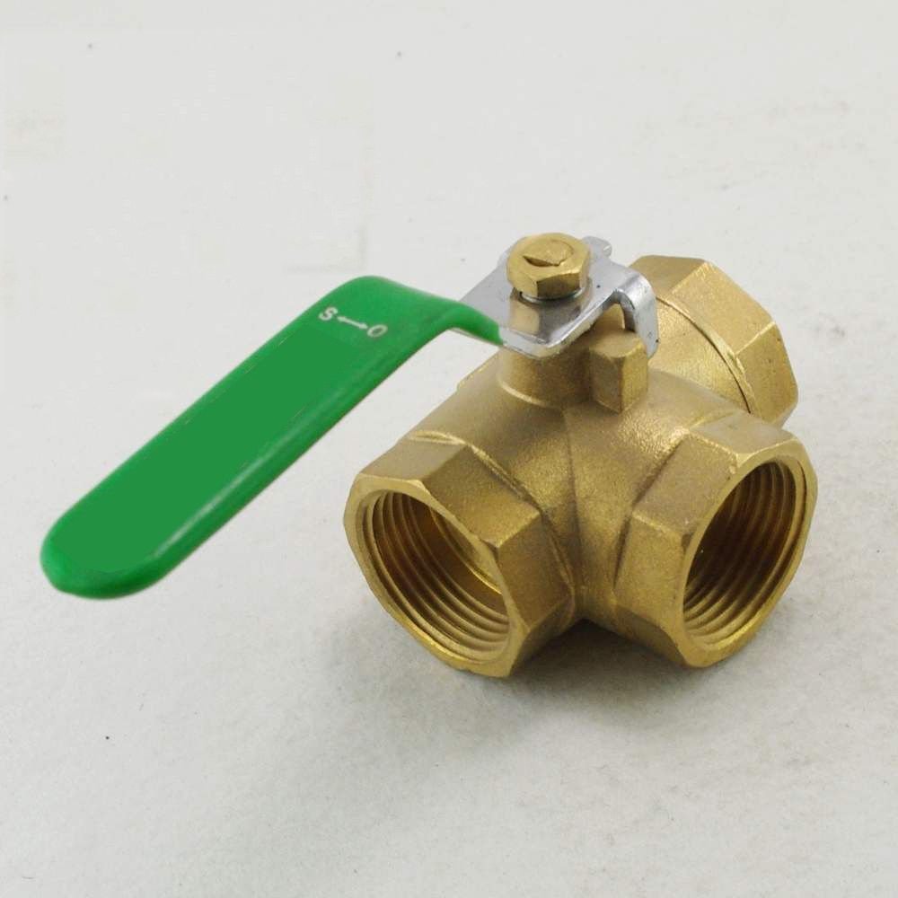 Female Brass Ball Valve Three Way 1" BSPP Connection