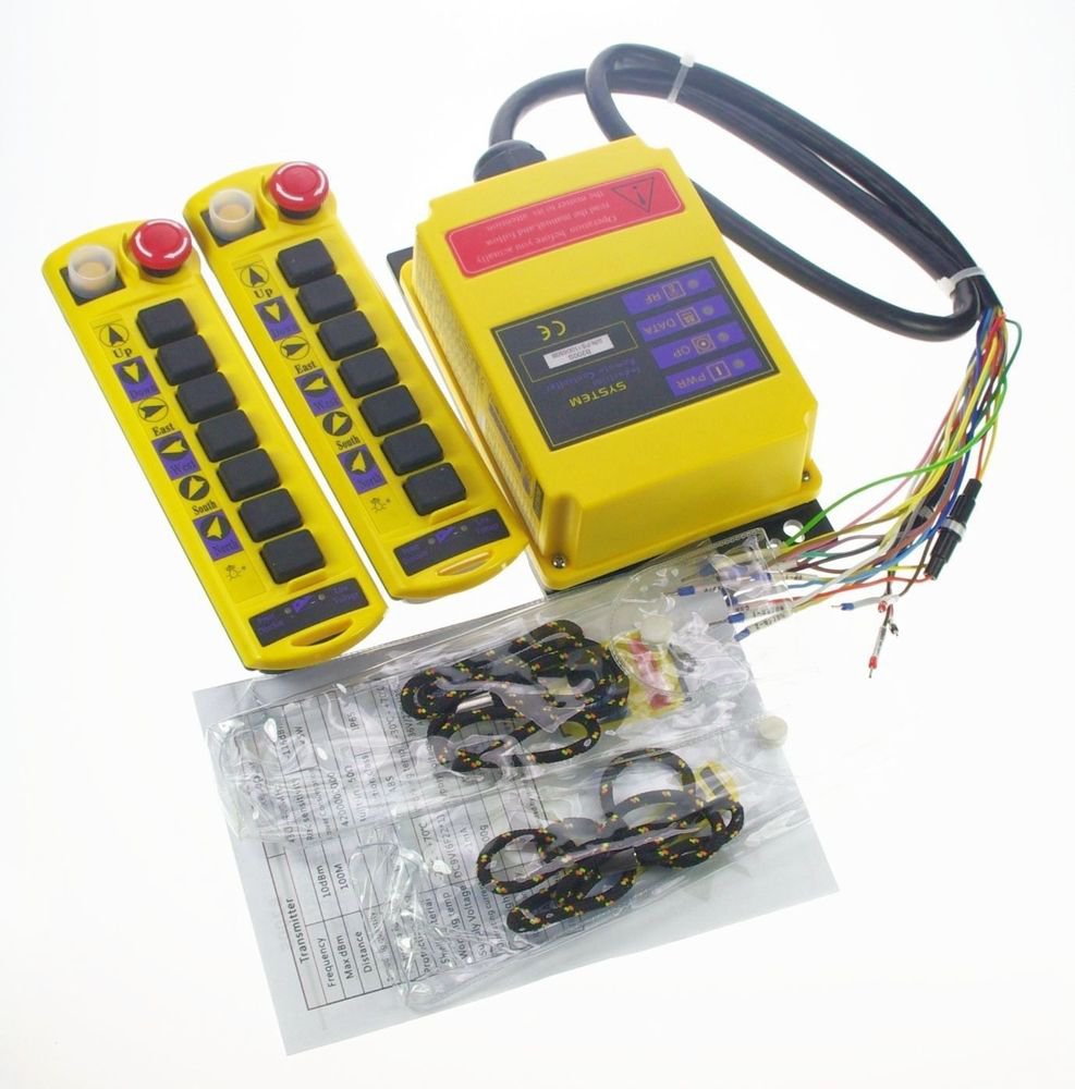 110V 2 Speed Buttons Hoist Crane Radio Remote Control System Controller CE