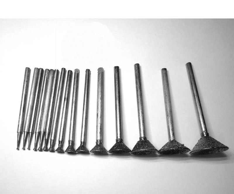 (20) 2.35mm Mandrel 20Q Grinding Head Concave Needle Diamond Grinding Needle