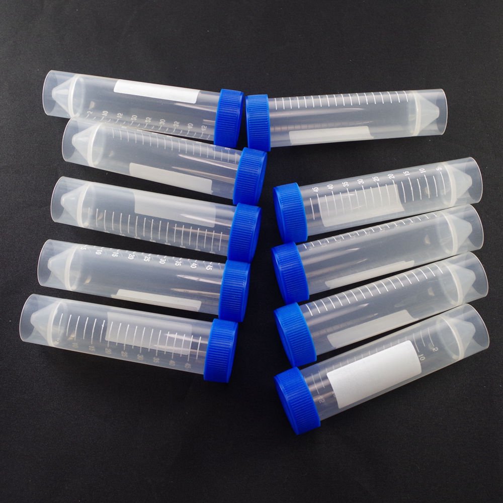 lot24 Plastic test tubes centrifuge tubes 50ml flat bottom