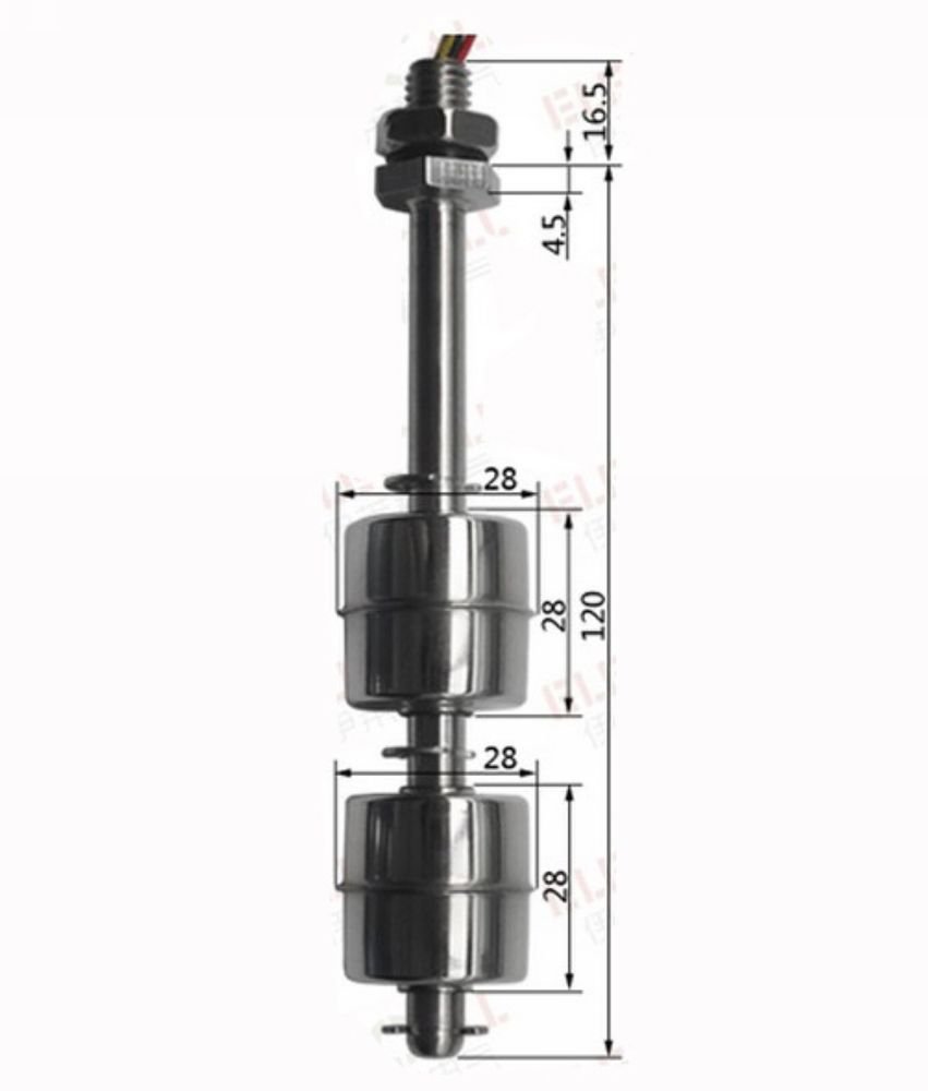 Stainless Steel Liquid Water Level Horizontal Float Sensor Switch Inlet Outlet