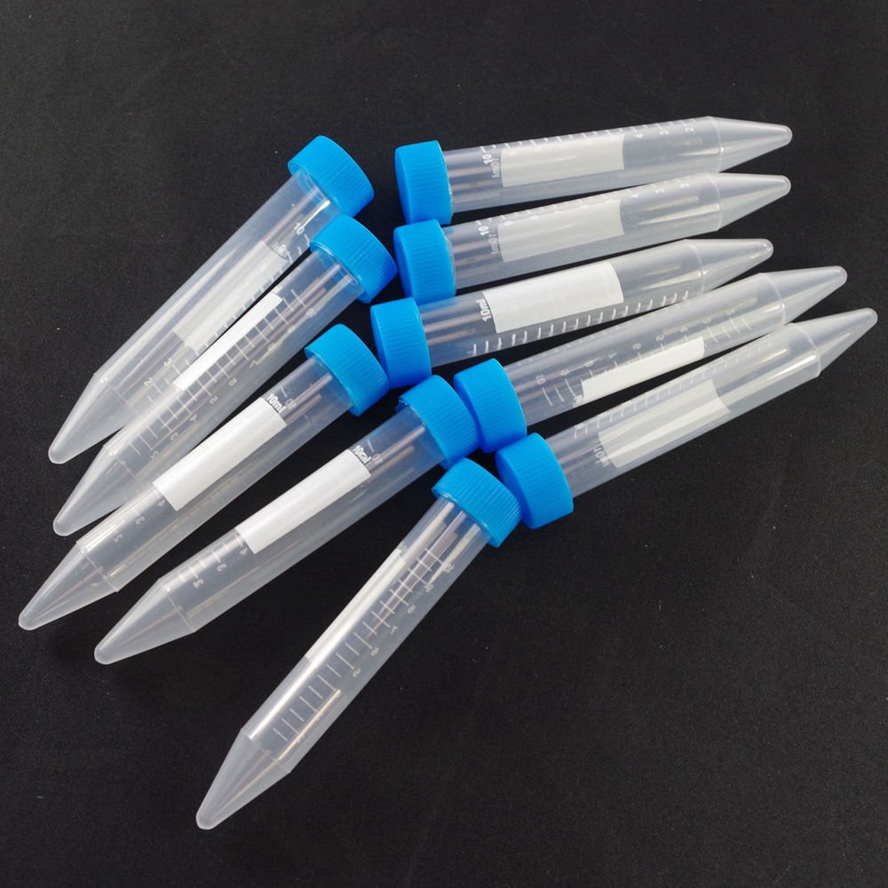 lot100 Plastic test tubes centrifuge tubes 10ml V-bottom