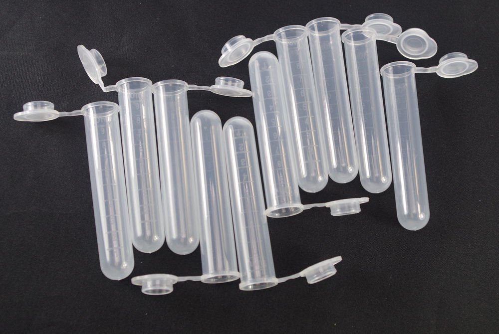 lot24 Plastic test tubes centrifuge tubes 10ml round bottom