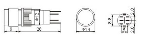 10PCS Indicator pilot lamp momentary pushbutton 1NO 1NC SPDT 12mm