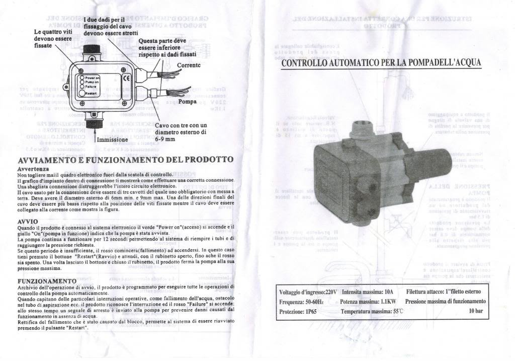Water Pump Automatic Pressure Control Electronic Switch