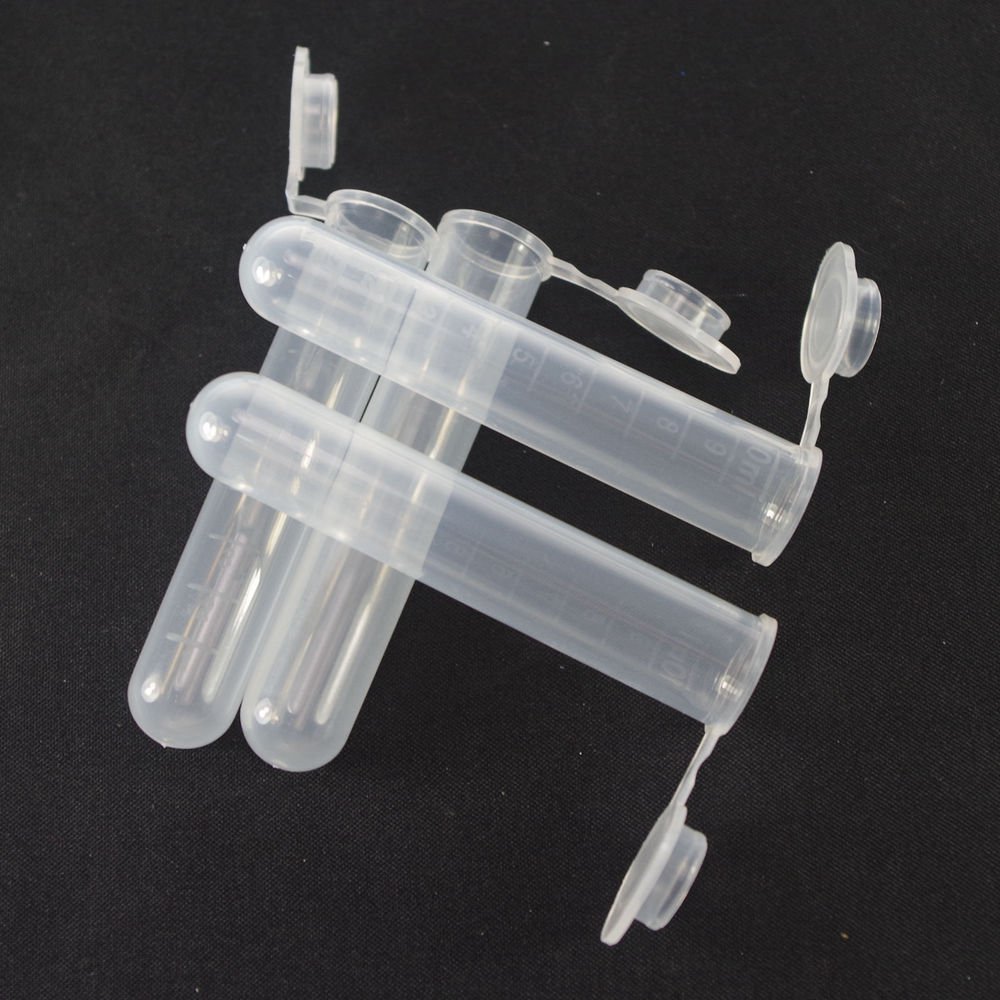 lot4 Plastic test tubes centrifuge tubes 10ml round bottom
