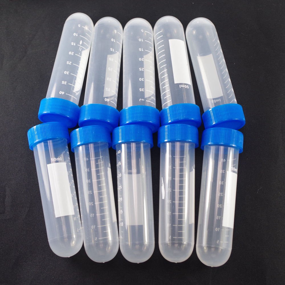 lot8 Plastic test tubes centrifuge tubes 50ml round bottom
