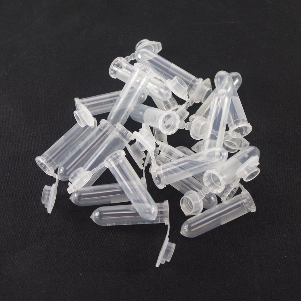 lot10 Plastic test tubes centrifuge tubes 2ml round bottom
