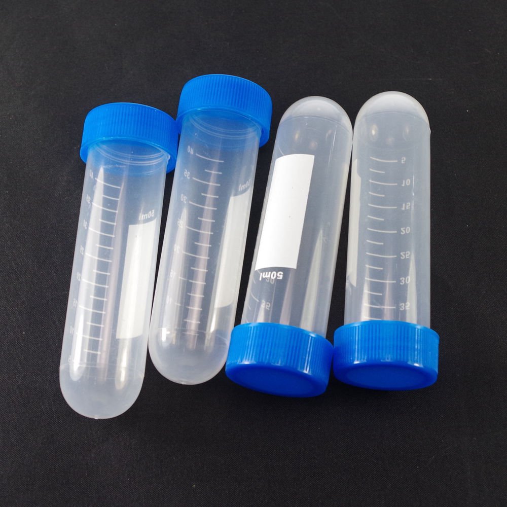 lot4 Plastic test tubes centrifuge tubes 50ml round bottom