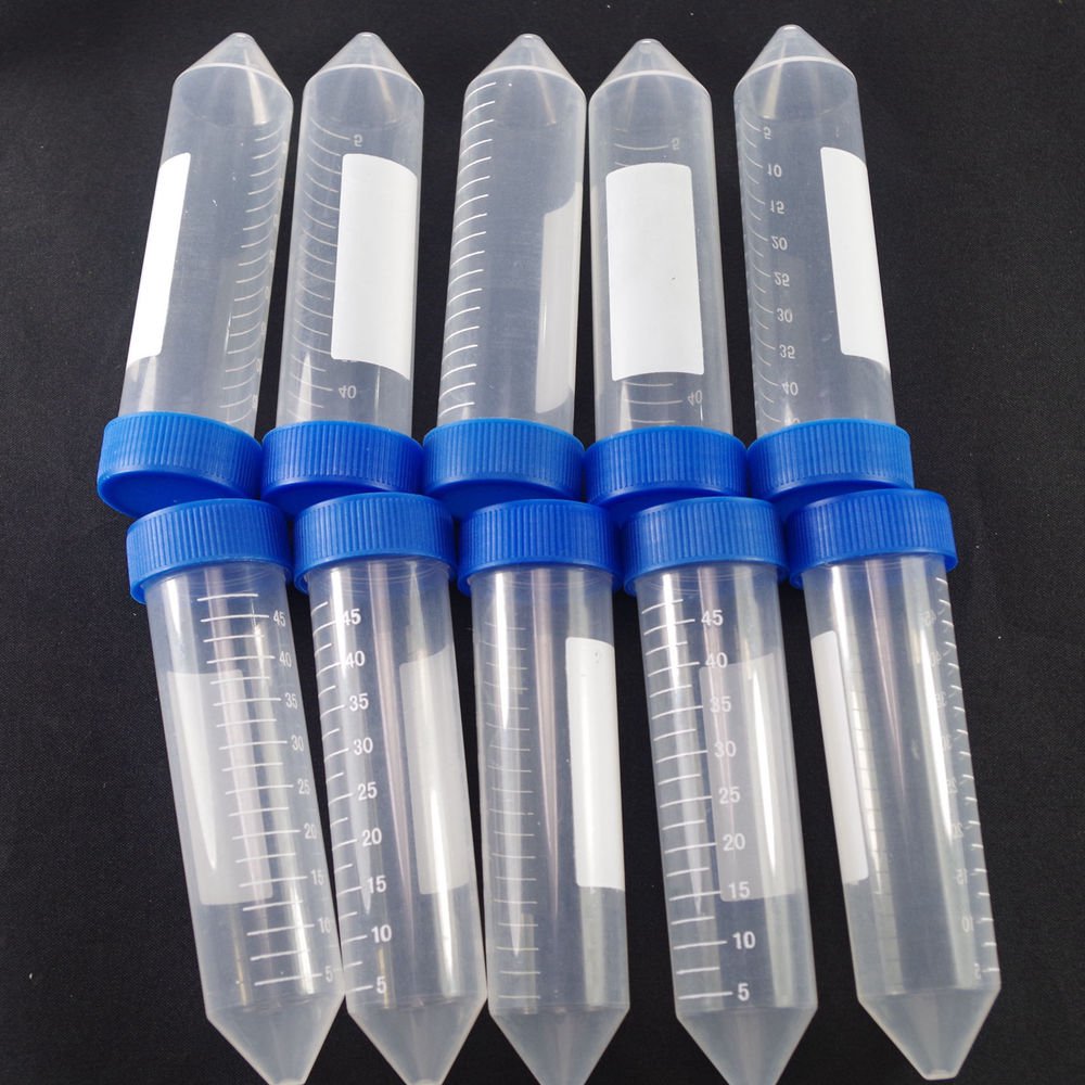 lot50 Plastic test tubes centrifuge tubes 50ml V-bottom