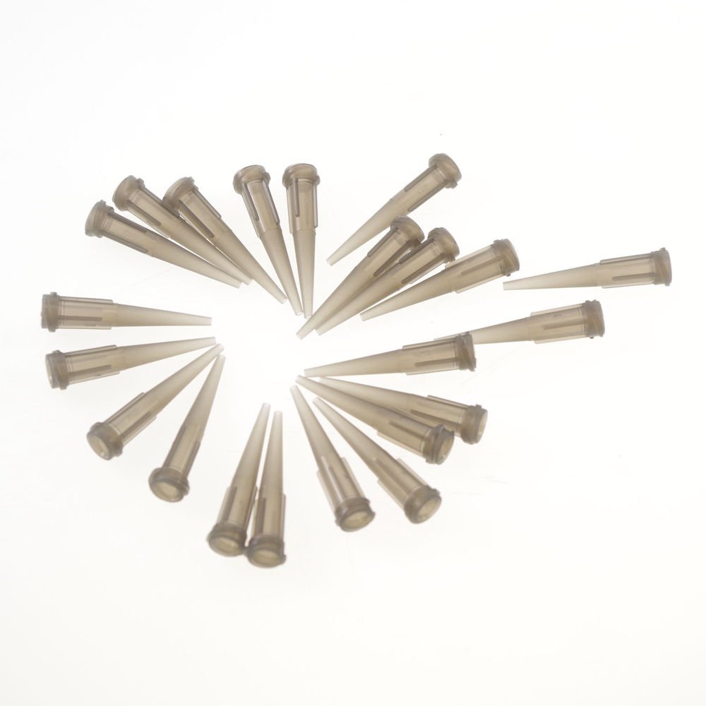 100/pk Plastic Dispenser Needle Grey Tapered Tip 1.5 mm(OD) 1.2 mm(ID)