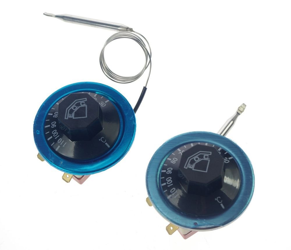 2PCS 220V 16A Water Thermostat Temperature Switch Controller 30-110 Celsius