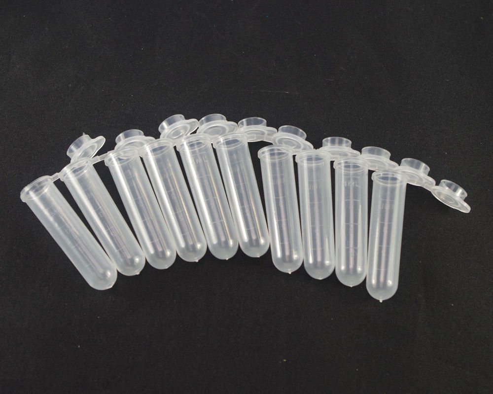 lot10 5ml Plastic test tubes centrifuge tubes round bottom