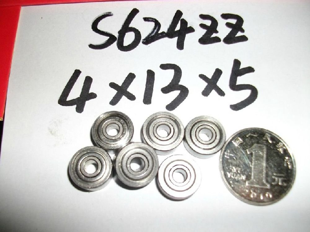 4*13*5mm S624ZZ shielded deep groove Thin-Section Radial stainless Bearing