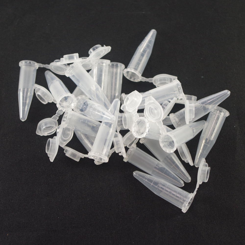 lot100 Plastic test tubes centrifuge tubes 1.5ml V-bottom