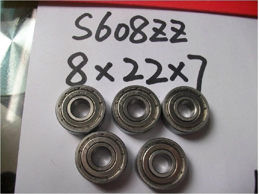 8*22*7mm S608ZZ shielded deep groove Thin-Section Radial stainless Bearing
