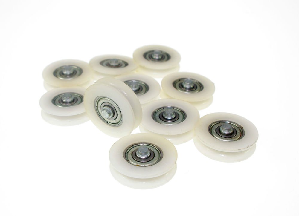 (10)6*28.5*7.6mm 0628UU 6mm U Groove Guide Pulley Sealed Rail Ball Bearing
