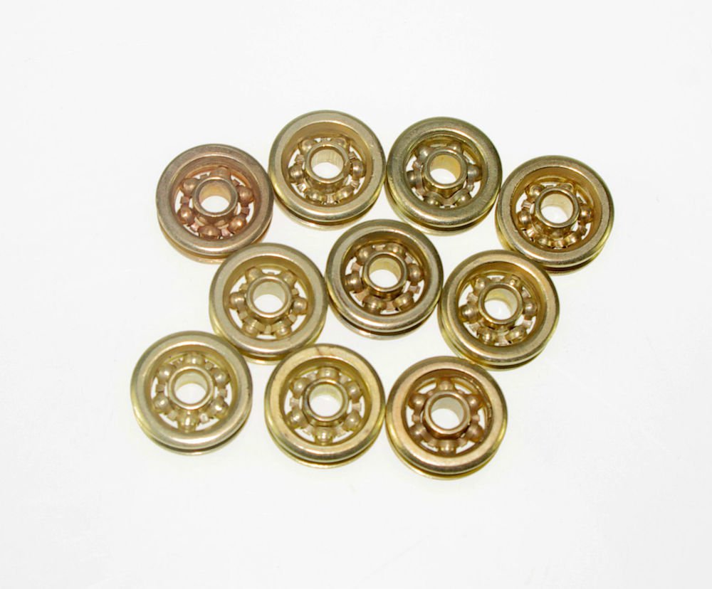 (10)5*20*6.6mm 0520 5mm Groove Guide Pulley Sealed Rail Ball Bearing 5*20*6.6